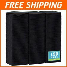 150-Pack Black Microfiber Cleaning Cloths
