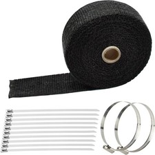 2" x 50' Titanium Exhaust Heat Wrap for Motorcycle Car,Fiberglass Exhaust Hea...