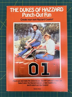 The Dukes of Hazzard Punch-Out Fun 1982 Paperback Create Your Own Hazzard County