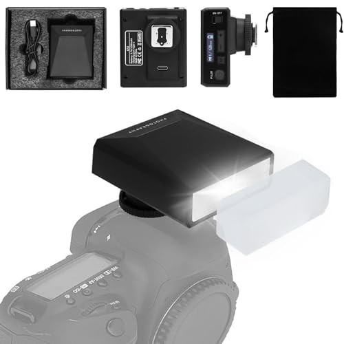 NULBOFU G12 Mini Camera Flash Speedlite | GN12 5600K, USB-C, 8 Power Levels, Compatible With Canon, Sony, Nikon, Fuji
