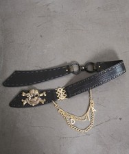 DIA d.i.a. Revival Belt Skull Buckle Chain Belt Black Gal Japan NEW