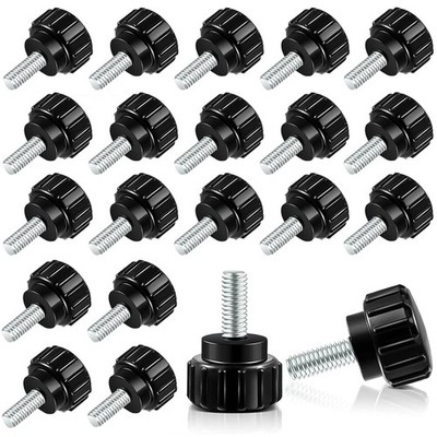 20 Pcs M4 x 10 mm Threaded Knurled Thumbscrew, Monitor Screws Vesa Mount