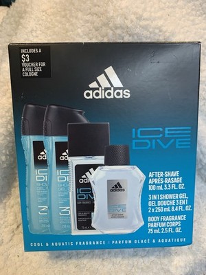 Adidas Cool Aquatic Ice Dive Gift Set Shower Gel & Body Fragrance & After Shave