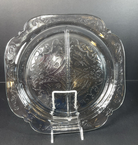 Indiana Glass Recollections Divided Serving Plate 10.5 in Clear Depression Glass