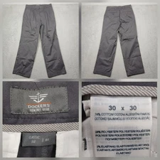 Dockers Classic Fit Iron Free Khaki Pants Men's 30x30 Gray