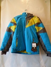 SPYDER INSULATED THE LEADER SKI JACKET GREEN/BLUE BOYS US SIZE 16
