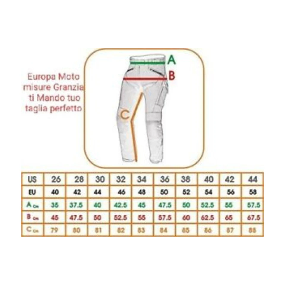 Pantaloni Moto Tecnici 3 Strati 4 Stagioni con Protezioni CE Impermeabile EM - Immagine 4 di 4