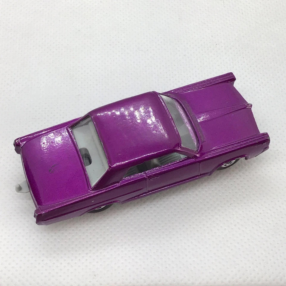 复古 1970 年 Lesney 火柴盒 Superfast 22 浅紫色 Pontiac GP Sports Coupe — 第 3/4 张图片