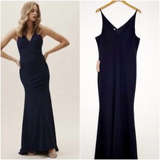 BHLDN Jones Maxi Formal Crepe Dress Midnight Blue – Size 16 (New with Tags)
