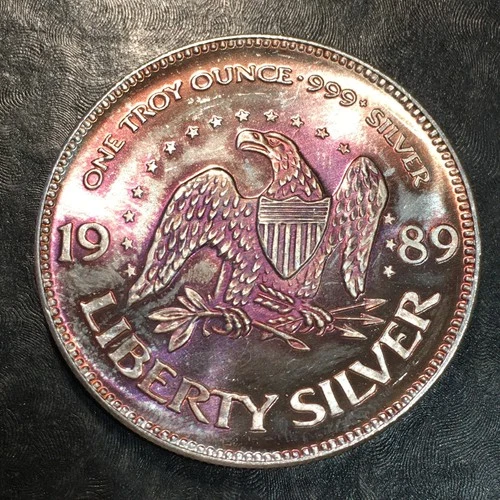 1oz Silver Bullion ORIGINAL 1989 A-MARK EAGLE & BELL style WE COMBINE SHIP #R901