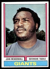 1974 Topps Card Football John Mendenhall RC New York Giants #232 EX-MT