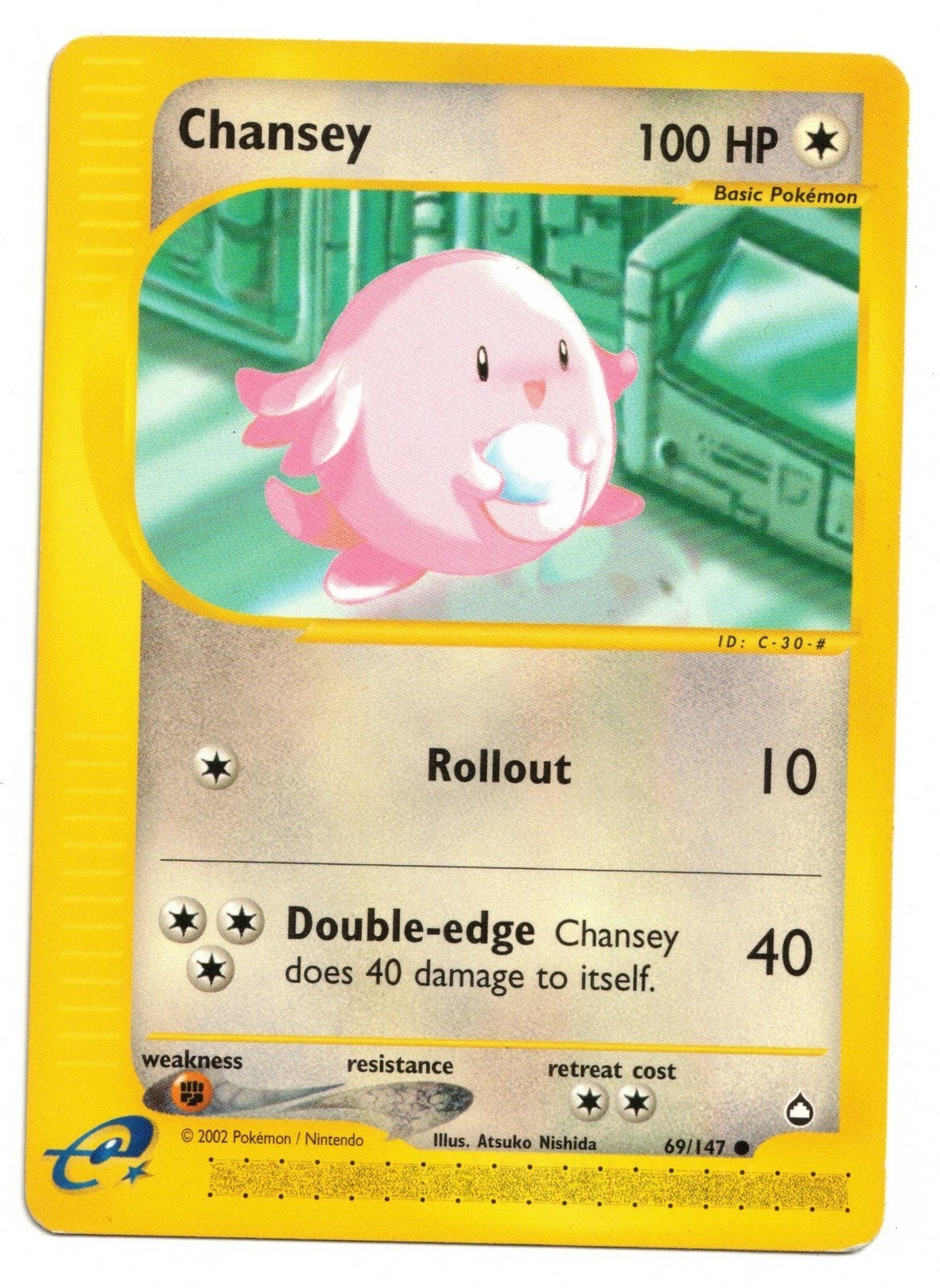 Pokemon Card: Chansey 69/147 Aquapolis Set! EX