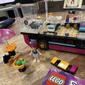 LEGO Friends 41106 Pop Star Tour Bus 682 pcs Set + Instructions missing DJ Booth