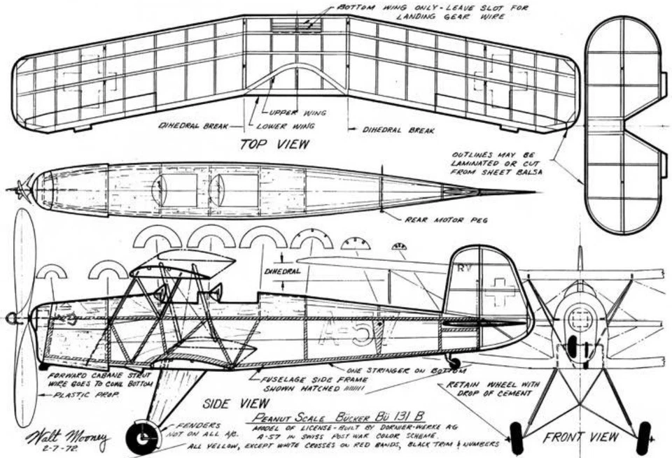 Bucker Jungmann Biplane By Carl Goldberg RC Airplane Short Kit + PDF Plan - Image 3 of 4