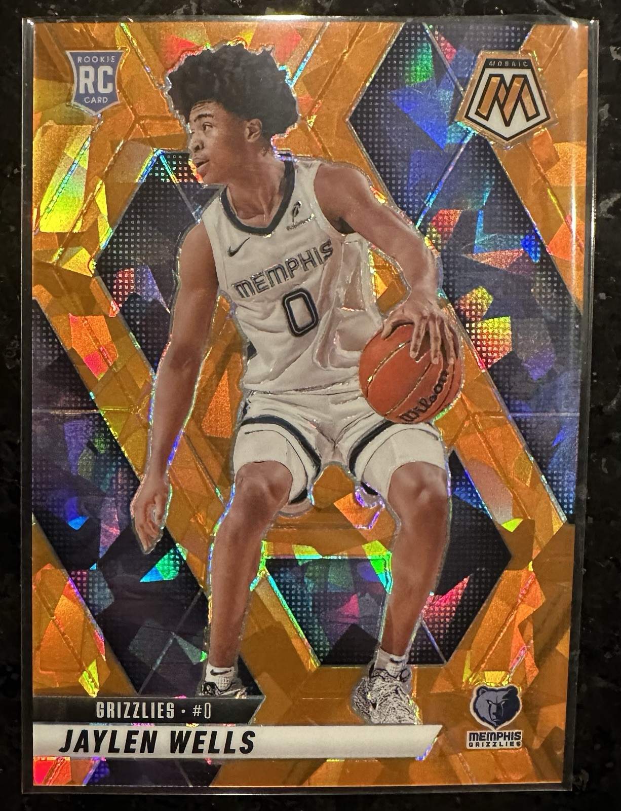 2024-25 Panini Mosaic Basketball - Jaylen Wells #240 Orange Ice /49 (RC)