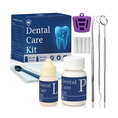 Zinc Oxide Eugenol Dental Cement Tooth Repair kit for Broken Teeth, Temporary...
