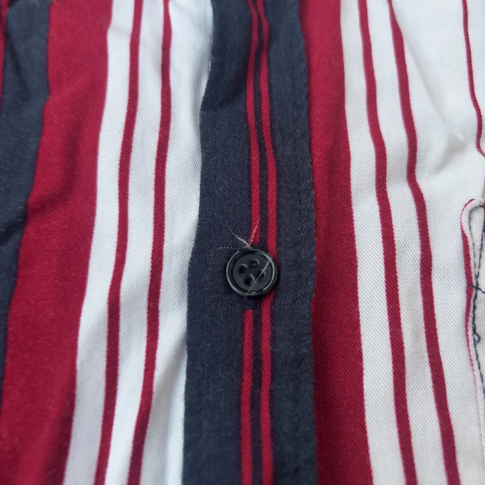 Camisa Top Para Hombre Forever 21 Azul Marino Rojo Blanco Verde Tira Abotonada Talla L Foto 4 de 4
