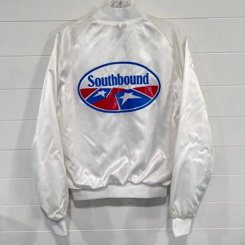 Aristo Jac Hilton Vintage White Satin Jacket Southbound Men's size Medium USA - product listing photo