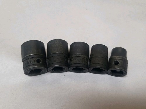12 Point Snap-On 5 pc SAE 3/8" Drive GSW Shallow Socket Set 3/8 to 5/8" - Bild 4 von 4