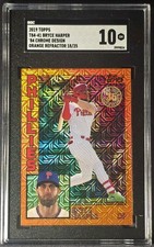 2019 Topps Chrome Bryce Harper Silver Pack Orange  Refractor 1984 /25 SGC 10 