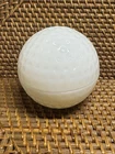 Vintage Anchor Hocking Milk Glass Golf Ball Covered Dish Trinket Box Made In USA