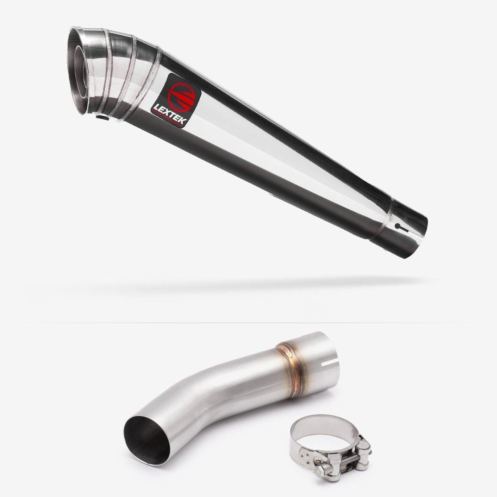 Lextek MP4 Megaphone Exhaust with Link Pipe for Suzuki SV650 (03-15)