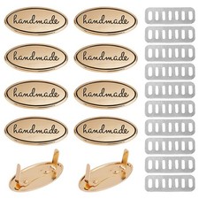 10sets Alloy Handmade bag Metal Label Tags Oval Sign Embellishments