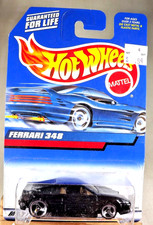 2000 Hot Wheels Mainline/Collector #106 FERRARI 348 Black w/Chrome 3 Spoke Wheel