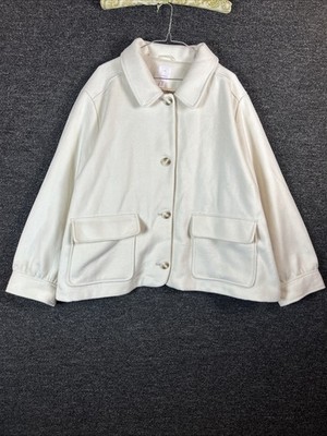 LC Lauren Conrad Women s Ivory Short Button Up Coat Size 4X