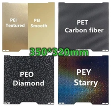 Dual-Textured Plate For Bambu Lab H2D 3D Printer Heated Bed PEI Smooth 350x320mm