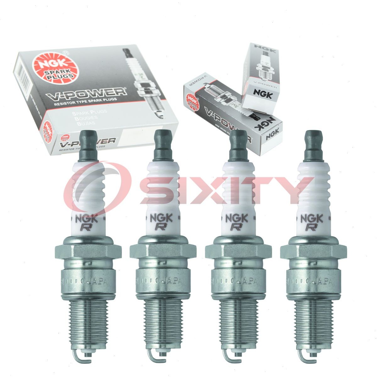 4 pcs NGK V-Power Spark Plugs for 1975-1982 Chevrolet LUV 1.8L L4 - Engine ym