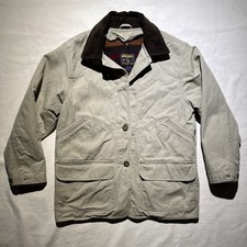 Vintage Woolrich Canvas Chore Coat Barn Jacket Fleece Lined Women  s Medium