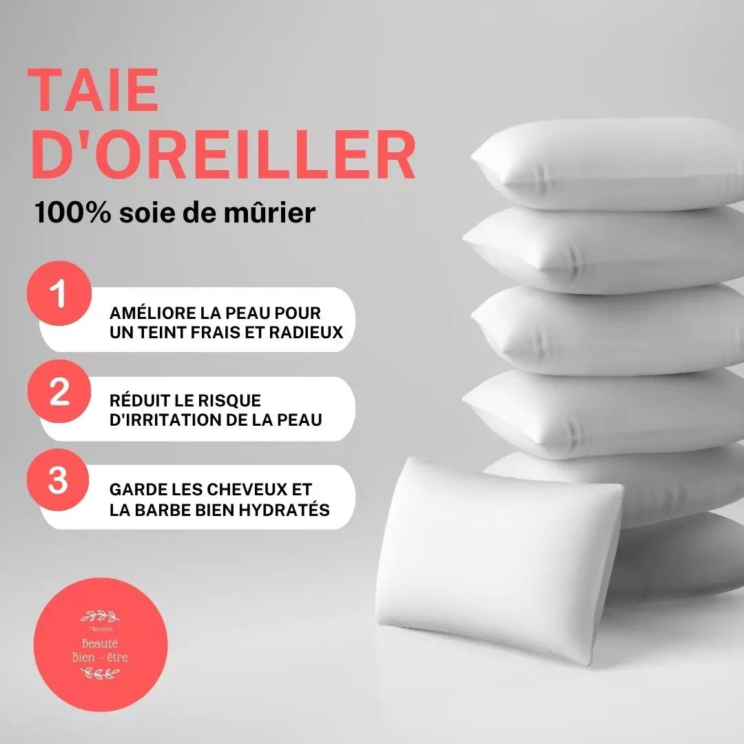 Taie d'oreiller en soie de mûrier blanche 19mm pour un confort luxe au lit
