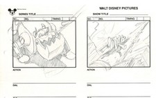 Disney Chip n Dale Rescue Rangers Animation Storyboard 1988 1st Episode A31