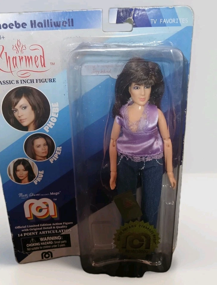 "Figura clásica Phoebe Halliwell encantada Mego 8"" #6235/10000 nueva en caja - caja dañada" Foto 2 de 3