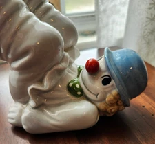 VINTAGE FITZ AND FLOYD CLOWN BOOK END. just ONE, Cool!