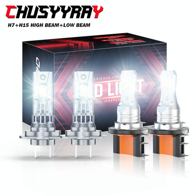 For Mercedes-Benz CLA250 2014-2016 LED Headlight H15 High Beam H7 LOW Beam
