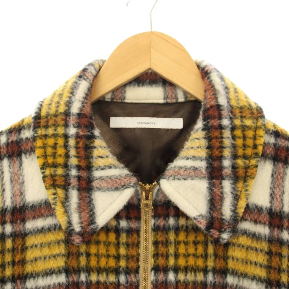 Framework Multi Color Wool Blend Check Jacket Wom… - image 5