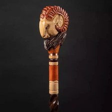 Walking Cane Wooden Hand Carved For Men, Animal Walking Canes Custom Order Stick