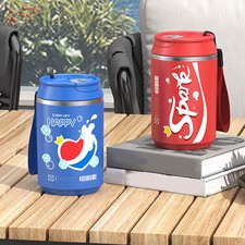 Tazza Thermos 460Ml 304 Acciaio Inox Doppia Parete Isolata Tazza Caffè con Rop