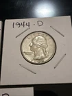 1944-D Washington Quarter 90% Silver , Free Shipping
