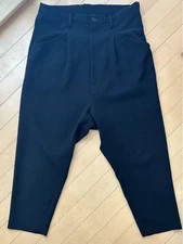 USED YOHJI YAMAMOTO BLACK SAROUEL PANTS, UNISEX ACCEPTABLE