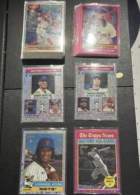2025 Topps Heritage Chrome SILVER & PINK Sparkle REFRACTORS- You Pick/Choose