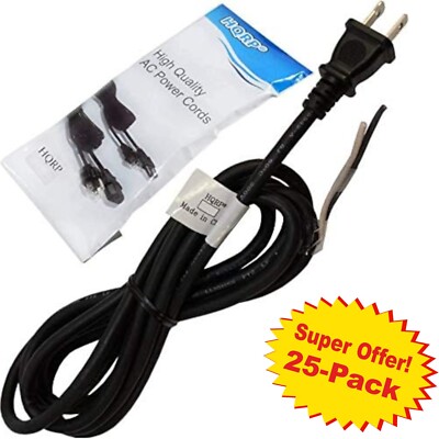 25-Pack 16-AWG AC Power Cord for DeWALT DW Series Tools, 147770-98 Mains Cable