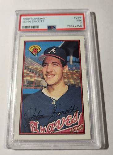 JOHN SMOLTZ -- 1989 BOWMAN -- #266 -- PSA NM 7