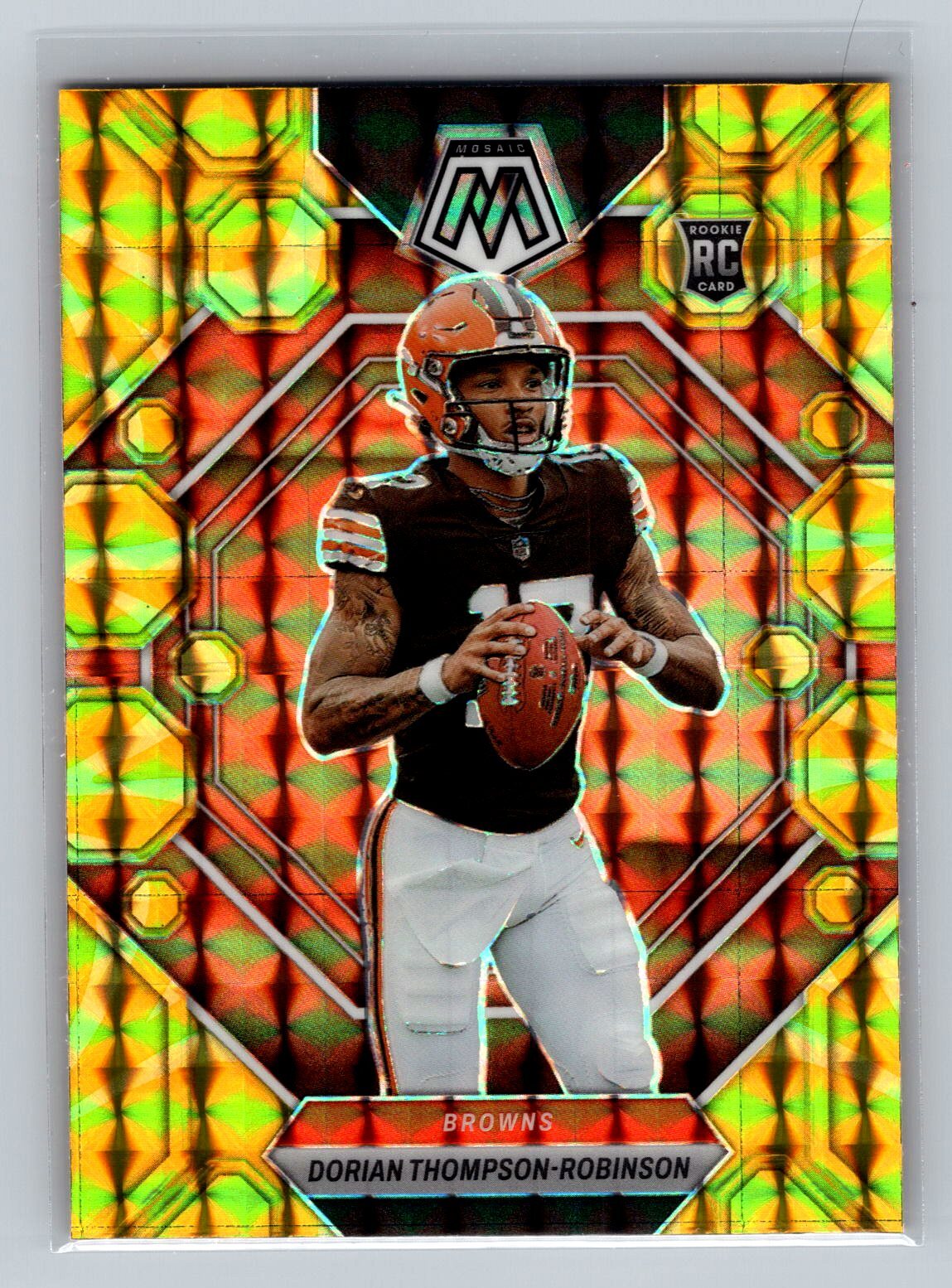 2023 Mosaic Dorian Thompson-Robinson Reactive Yellow Mosaic #316 Browns