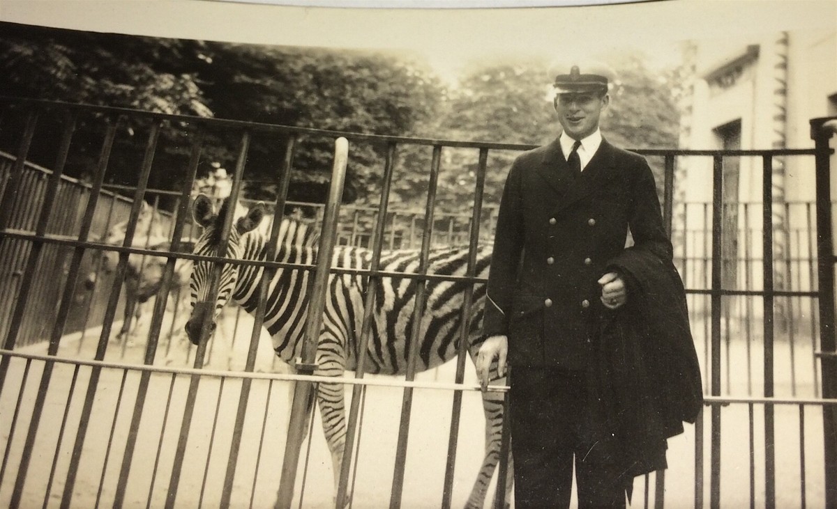 Rare Antique American World War II Navy Sailor, Zoo & Zebra