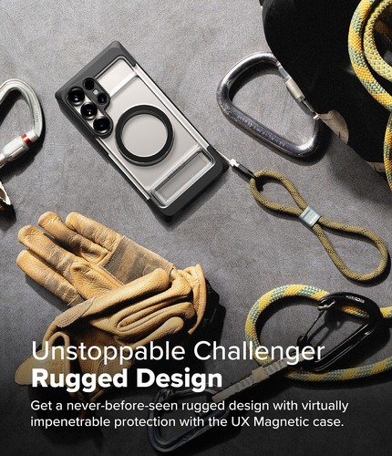 Für Galaxy S25 Ultra Hülle | Ringke [UX Magnet] Robust Ständer Klar Cover - Bild 4 von 25