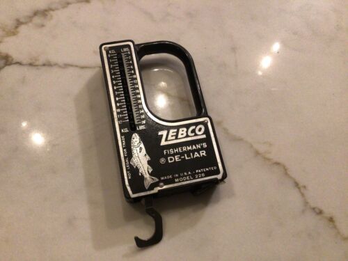 Vintage Zebco Model 228 Fisherman's De-Liar Tape Measure Weight Fish Scale USA