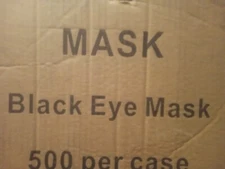 Lot  of 100 Sleep Mask Black Nylon Eye Mask w/ Strap (See The Pics For Details)